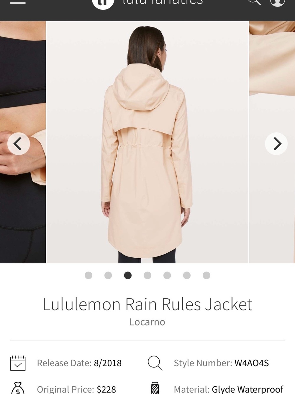 lululemon athletica Women's Hooded Raincoat in Trench - Picture 10 of 16
